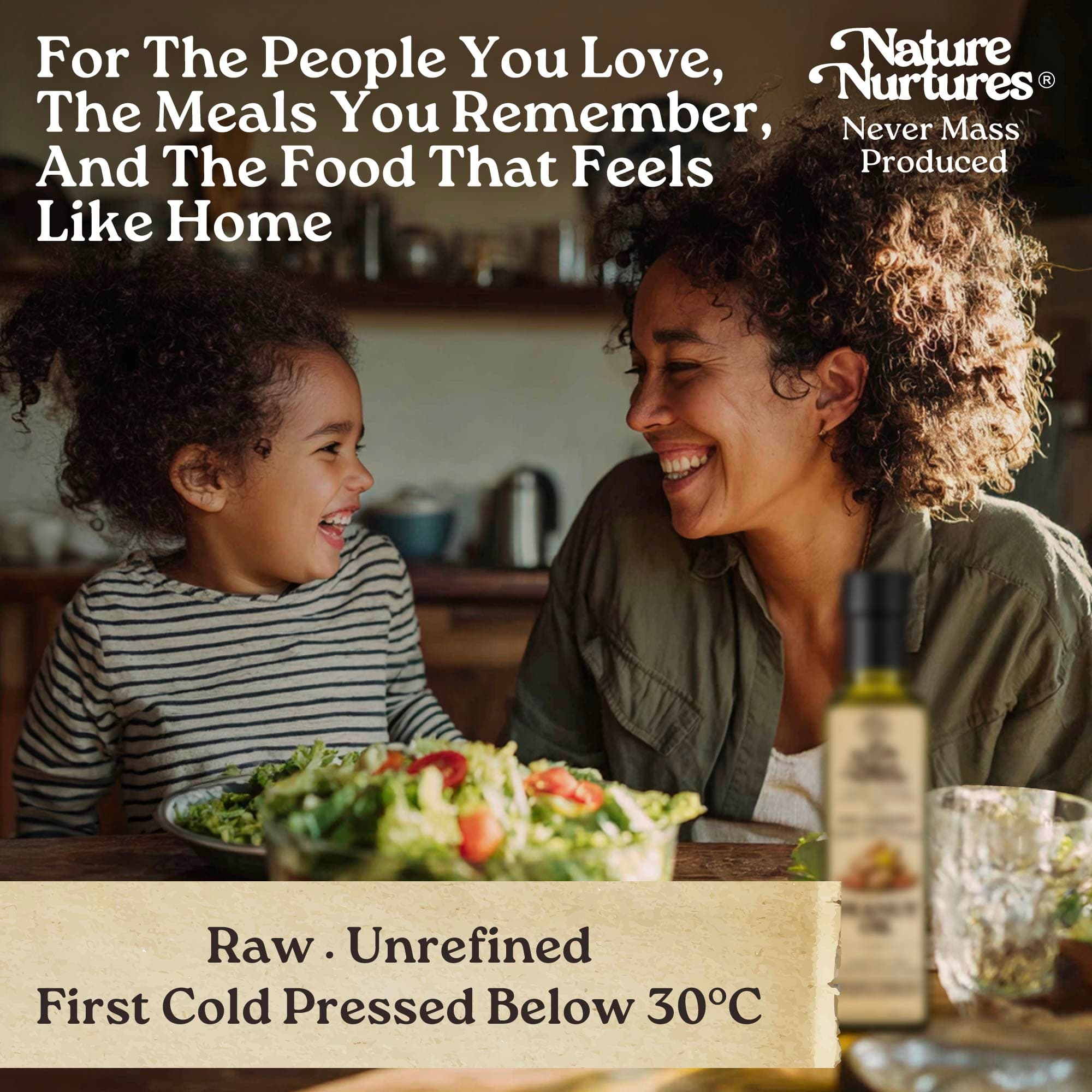 It begins where mornings feel softer, where light falls gently on the table, and meals are made for the people you love. In that quiet space, an artisanal peanut oil finds its place, and Nature Nurtures keeps it the way it should be, never mass produced, raw, unrefined, and first cold pressed below 30°C.